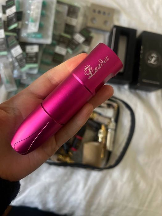 Máquina de maquilhagem permanente, cartuchos, pigmentos