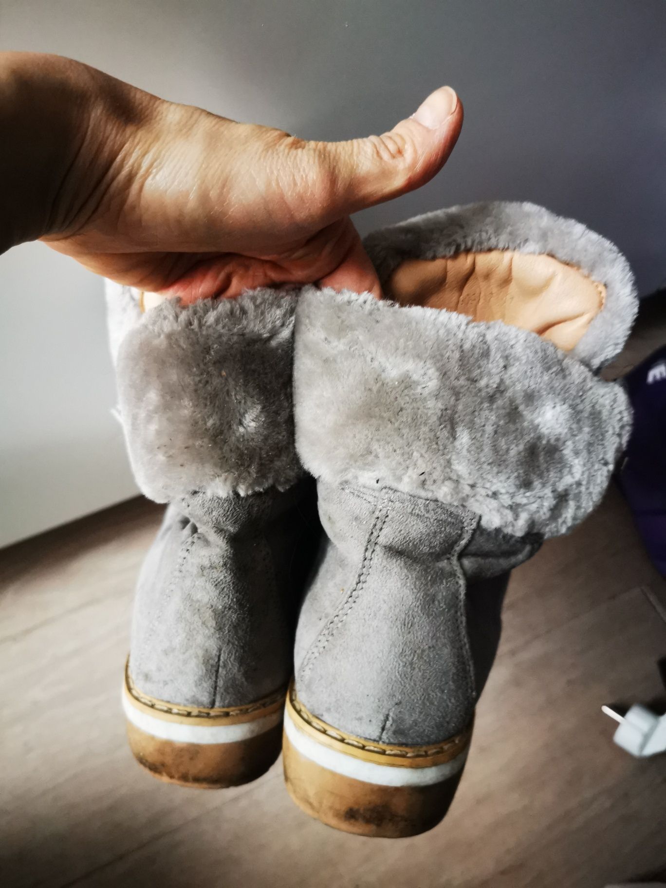 Buty damskie trapery zimowe z futerkiem r 41