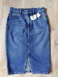 Nowa spódnica jeansowa MOHITO 34 XS Z ROZCIĘCIEM, z metką