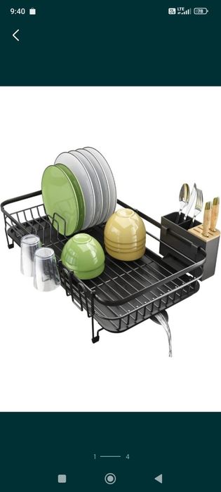 Nowa Rozkładana Suszarka Do Naczyń Ociekacze Czarny