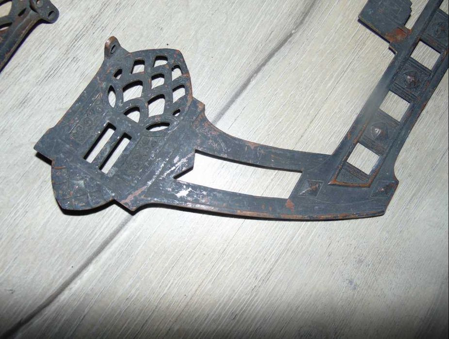 Secesyjne mosiężne ramiona lampa naftowa wys.32,5 cm.całość