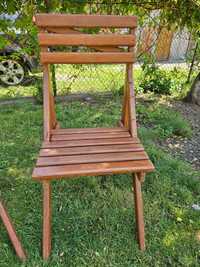 Solidne krzesła drewniane debowe ogrodowe