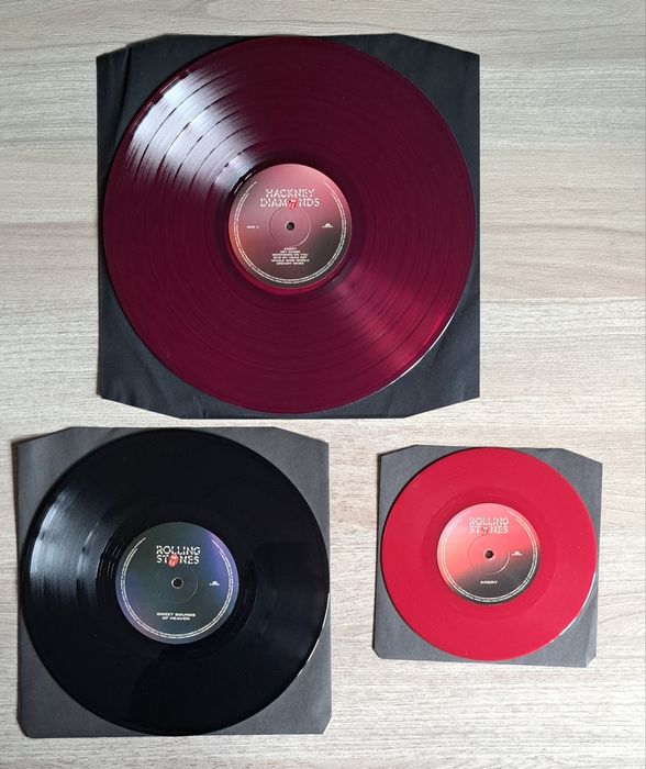 The Rolling Stones - 3 x WINYL - Hackney Diamonds FUKSJA + 2 Single