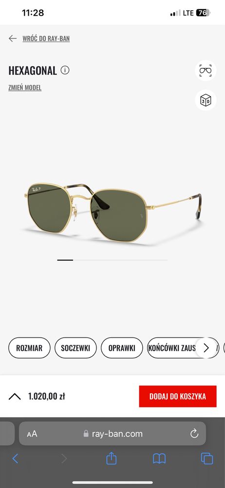 Окуляри Ray Ban Hexagonal ОРИГІНАЛ