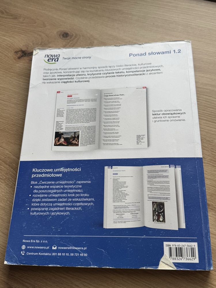 Ponad słowami 1 zakres podstawowy. Podręcznik dla 1 klasy liceum.