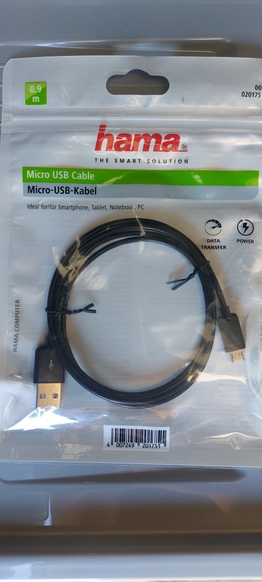 Ładowarka samochodowa Hama micro USB Kabel