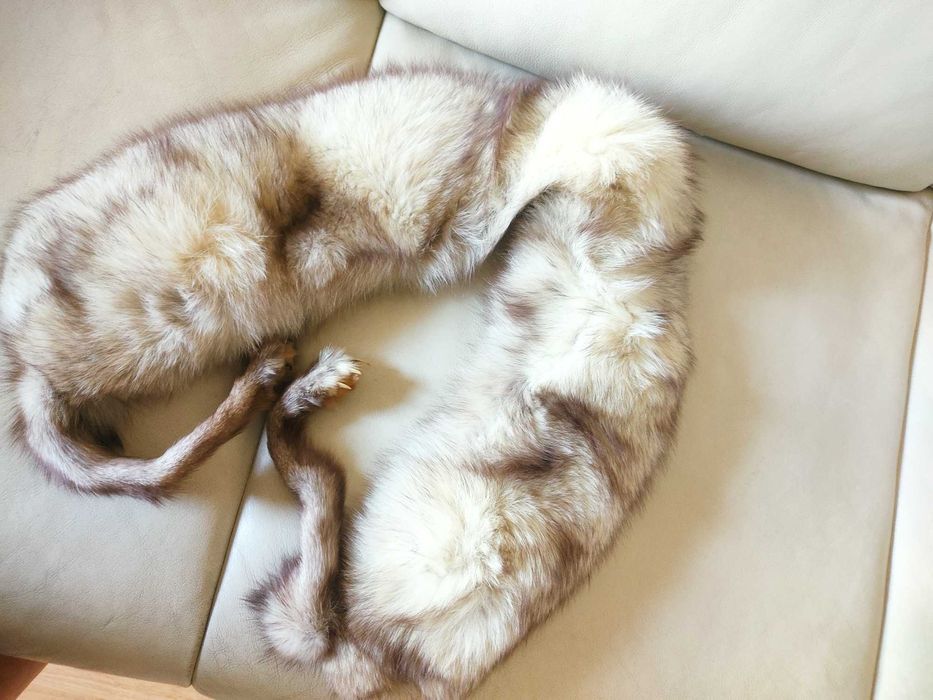 Etola z lisa naturalne futro szalik