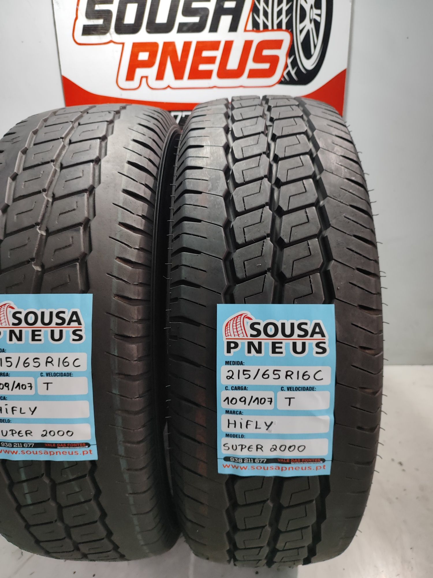 2 pneus semi novos hifly 215/65R16C Oferta dos Portes