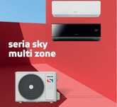 Klimatyzacja Sinclair Sky 3 biała, czarna 3,2 kW, montaż w cenie.