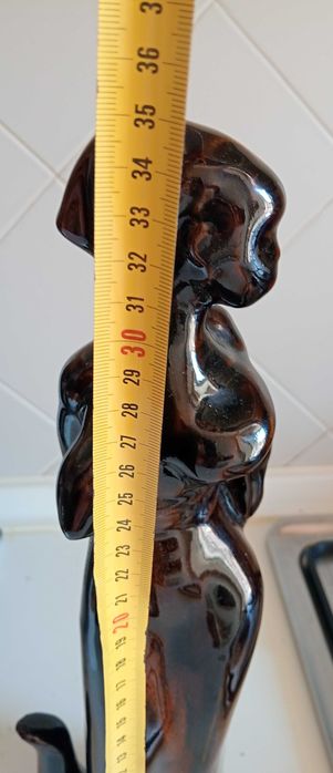 Vintage Estatua escultura em Ceramica mulher Africana nua