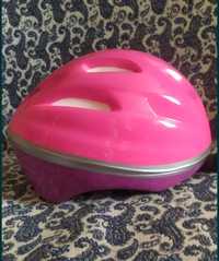 Шлем велозащитный, для девочки, цвет фуксия