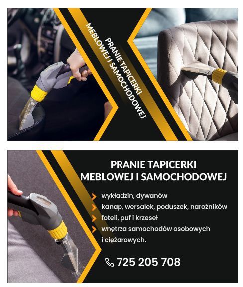 Pranie, czyszczenie tapicerki meblowej i samochodowej