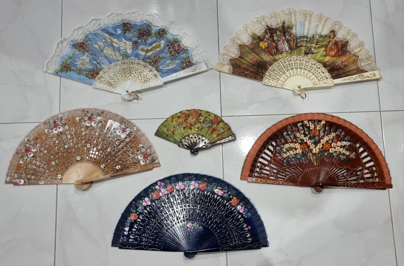 6 leques de coleção