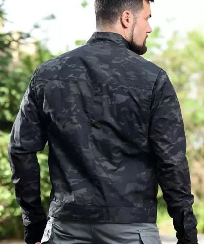Тактична куртка вітрівка мультикам чорний (multicam black)