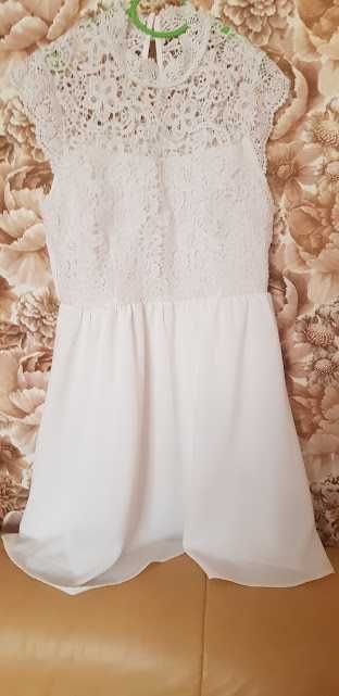 Сукня біла плаття з мереживом дівчинці підлітку