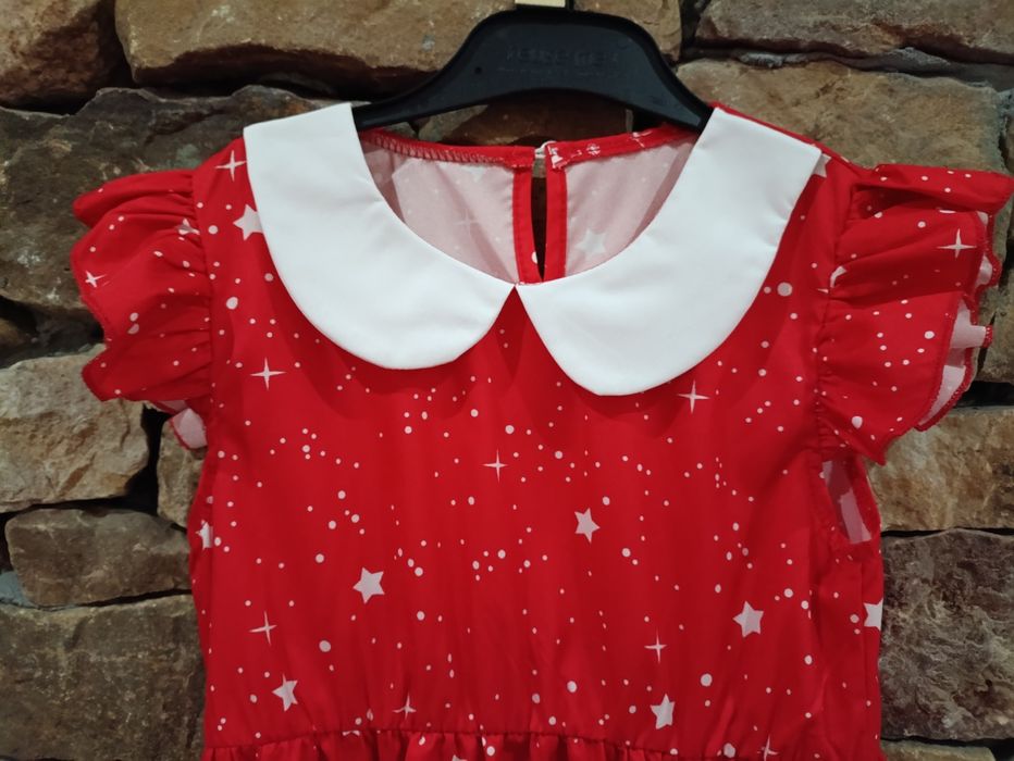 Sukienka sukieneczka Boże Narodzenie Mikołajki tunika rozm 122-128