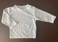 Biała bluzka niemowlęca r. 62/68, bluza koszulka z długim rękawem