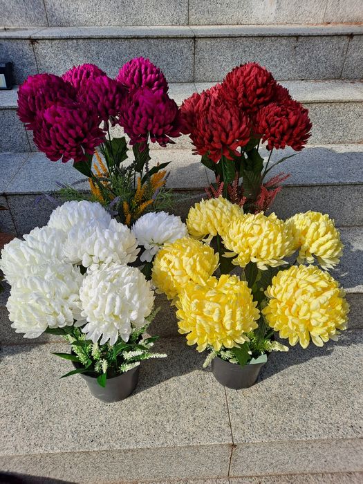 1 szt.Chryzantemy sztuczne obciążone