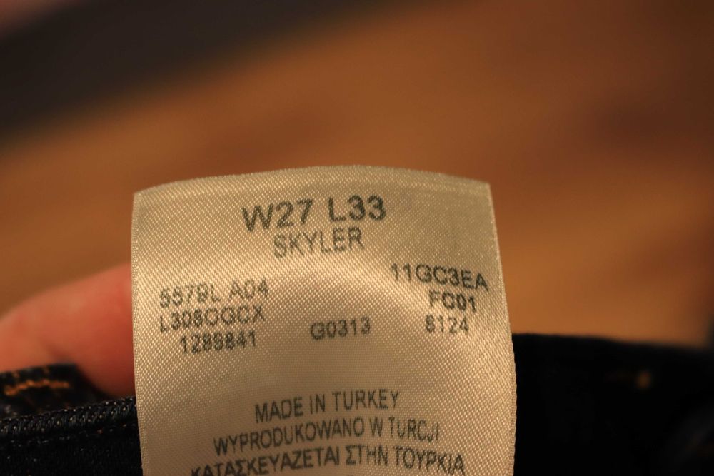 Spodnie Lee r. W27 Skyler jeansowe ciemne niebieskie długie