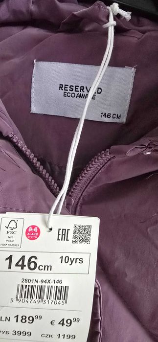 Sprzedam zimowy płaszcz Reserved 146