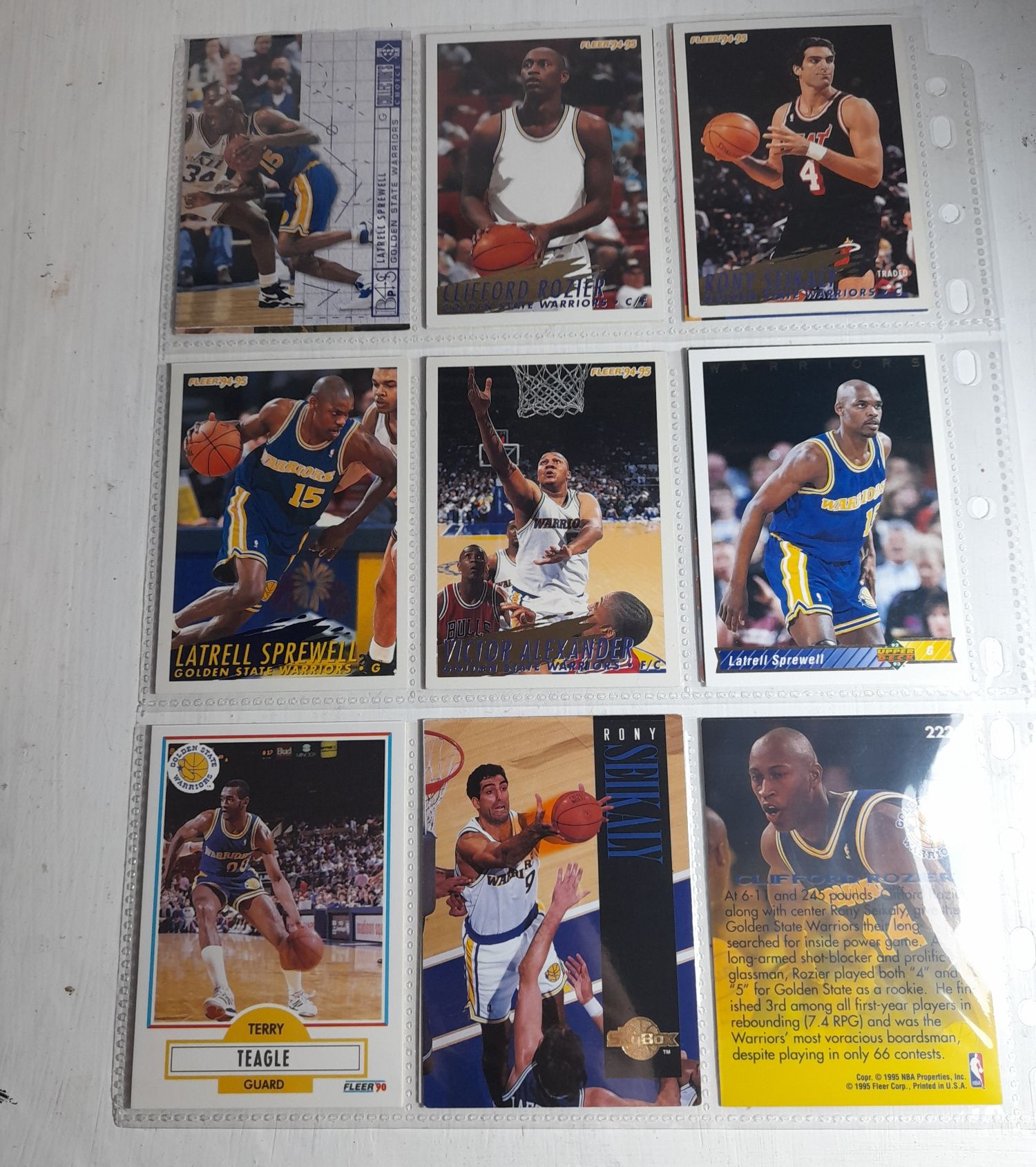 Coleção cartas nba warriors