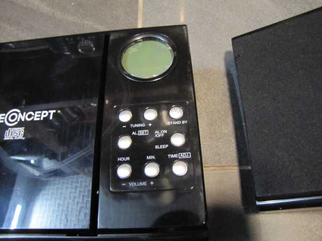 OneConcept V-12 Wieża stereo CD USB z pilotem czarna