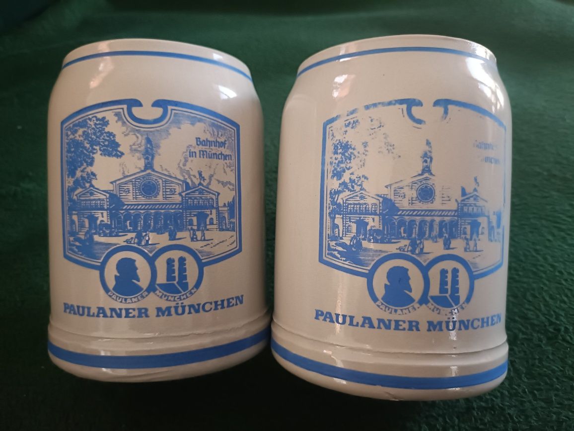 Kufel ceramiczny kolekcjonerski Paulaner 2 szt