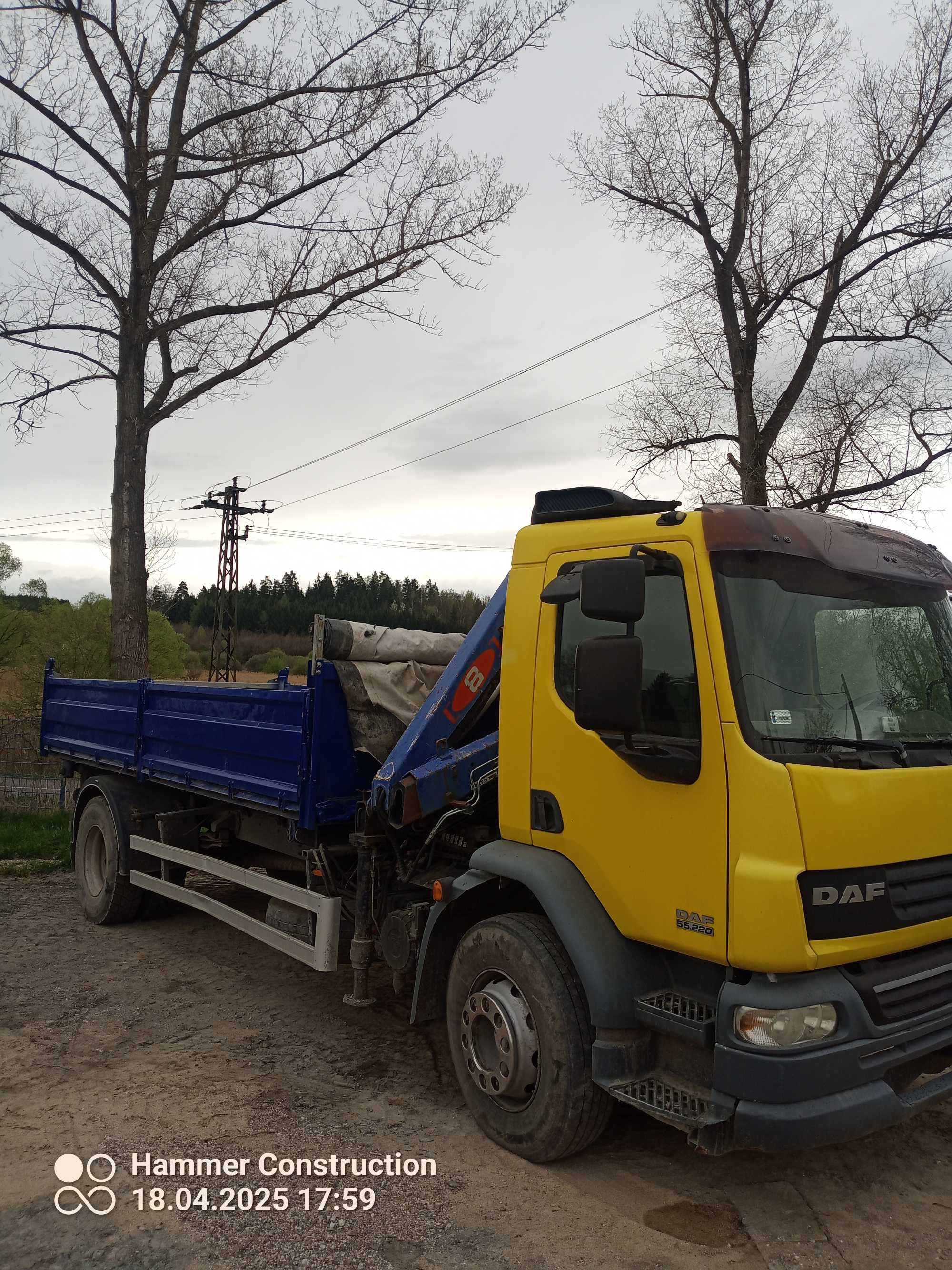 DAF 55.220 wywrotka HDS 4,2 tony