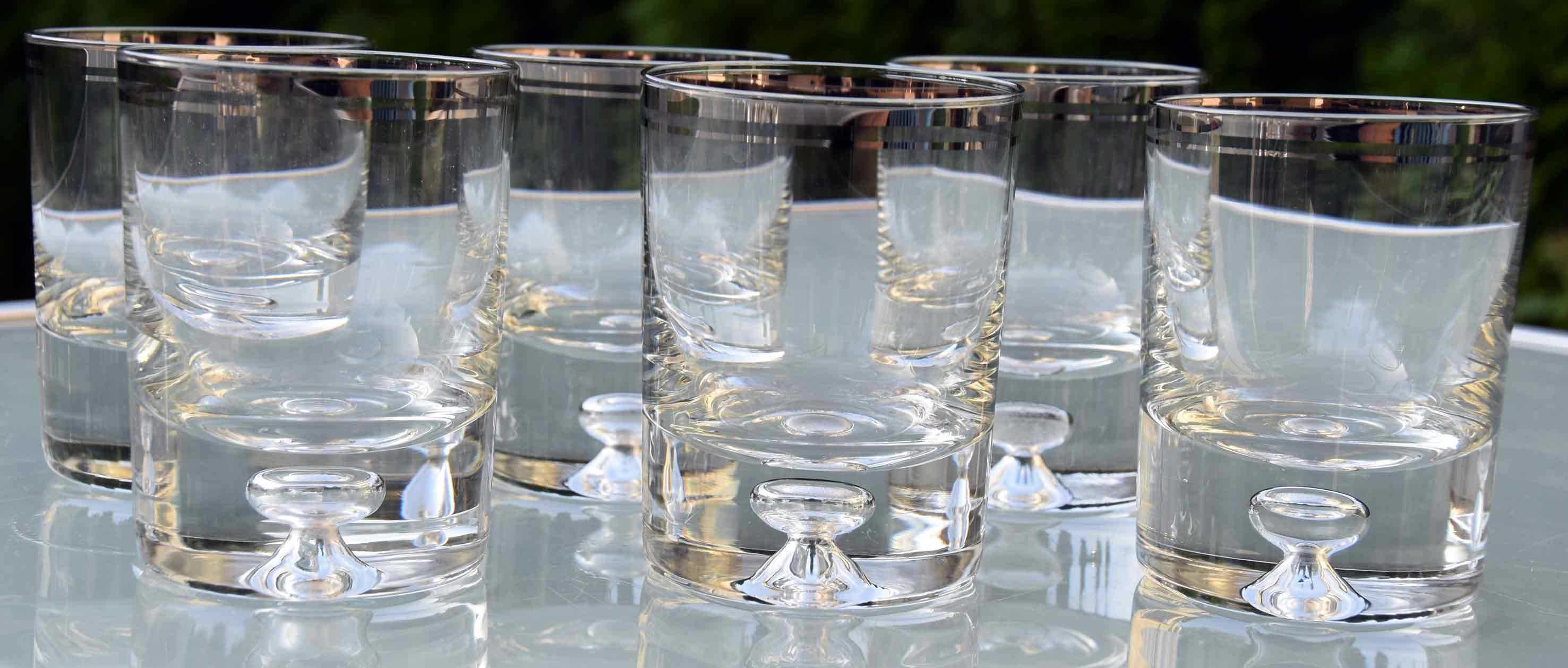 Szklanki do drinków ze złoceniami 6 sztuk