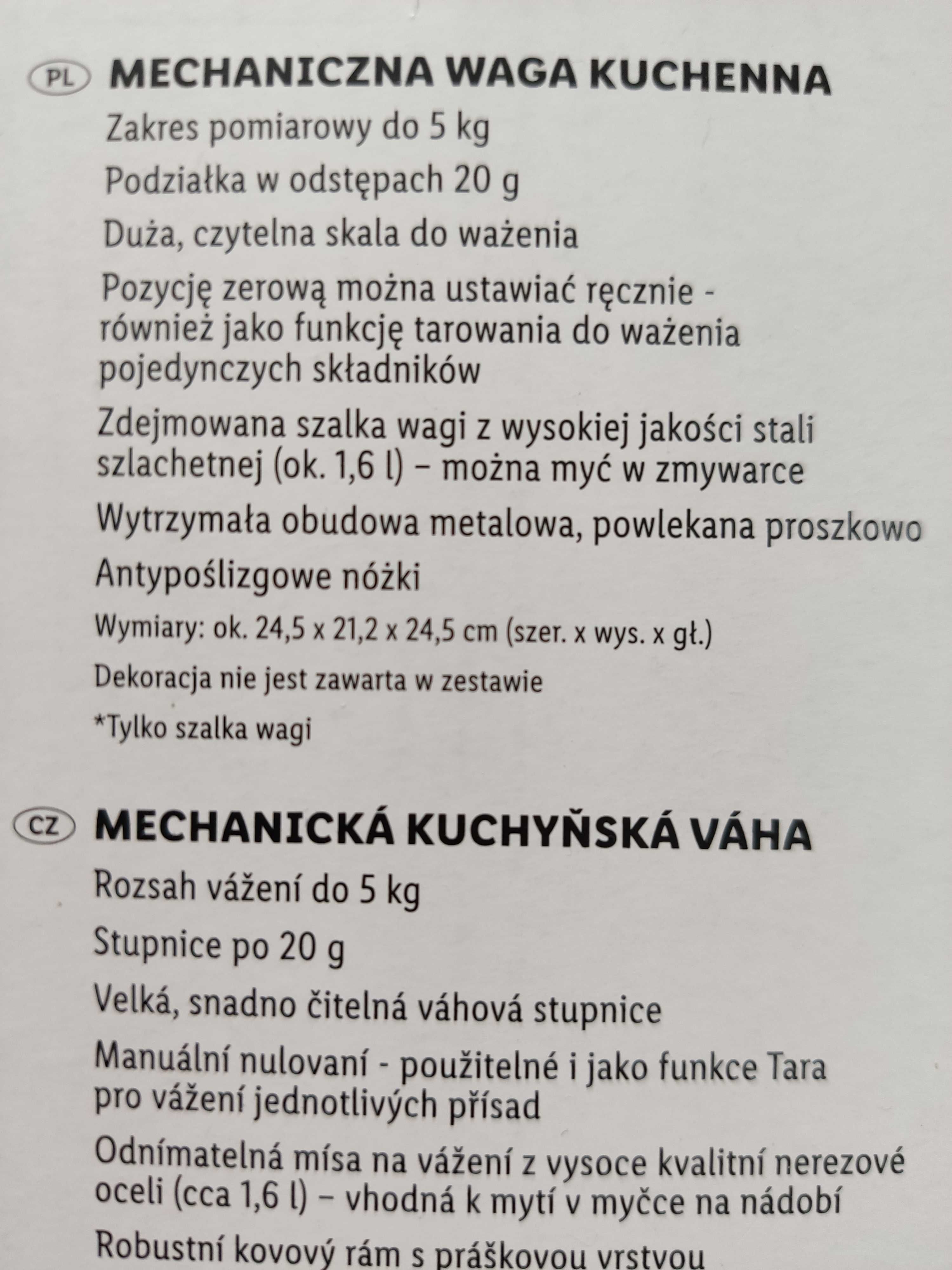 Waga kuchenna mechaniczna retro