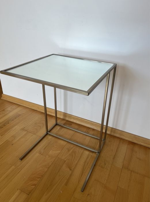 Zara Home stolik lustro metal 45x45 nocny pomocniczy miloo westwing