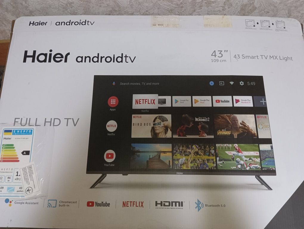 Телевізор Haier 43 дюйми
