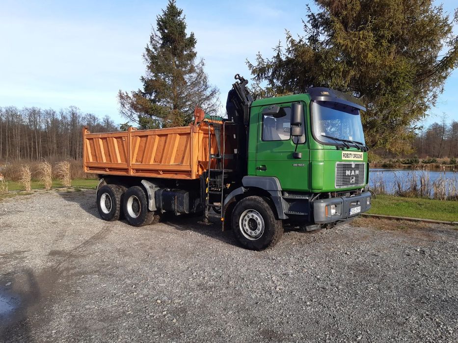 MAN 26.403  MAN 26.403 Wywrotka + HDS Super stan pierwszy właściciel niski przebie