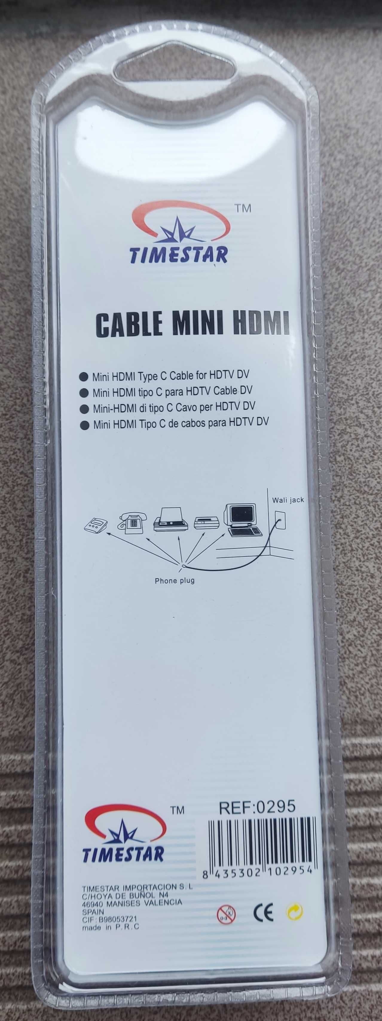 KABEL mini HDMI - mini HDMI 1,5 metra do kamery / aparatu ~ FULL HD