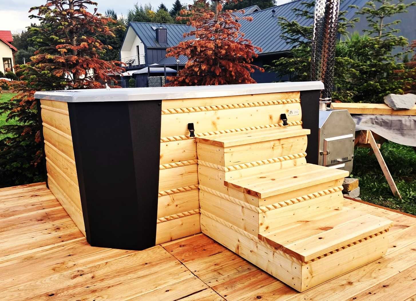 "ETNA" 5 osobowe Jacuzzi !!! Wersja "Góralska" Wanna SPA + GRATIS !!!