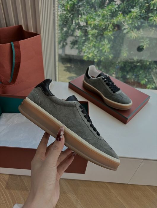 Loro Piana Loafers – Skórzane mokasyny z kaszmirem