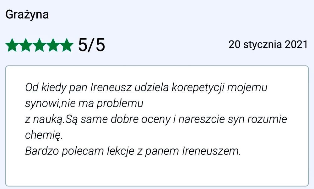 Korepetycje Chemia ( Łódź - Bydgoszcz - Katowice )