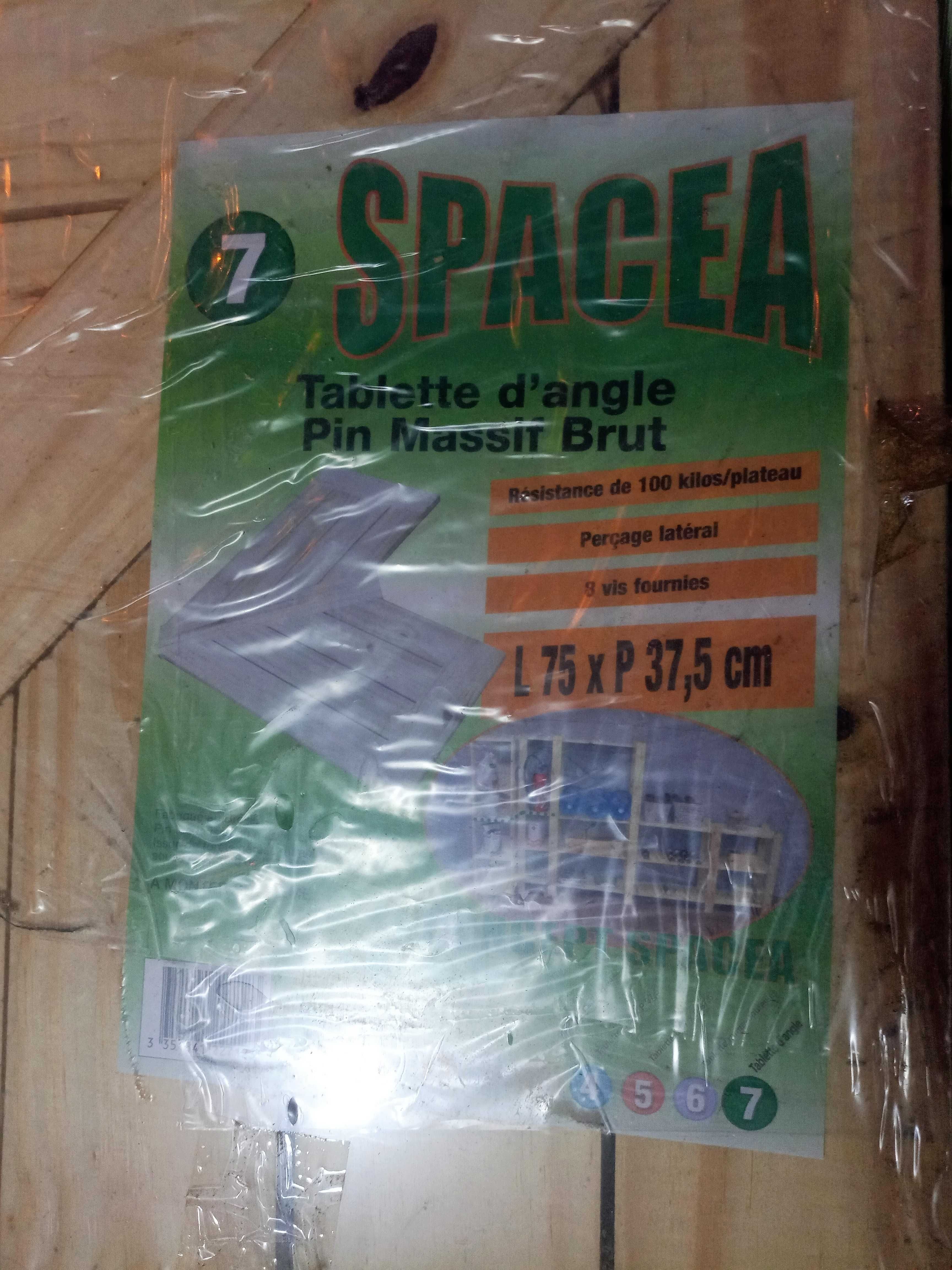 4 Prateleiras de canto SPACEA 75X37.5 cm em madeira pinho maciço NOVAS