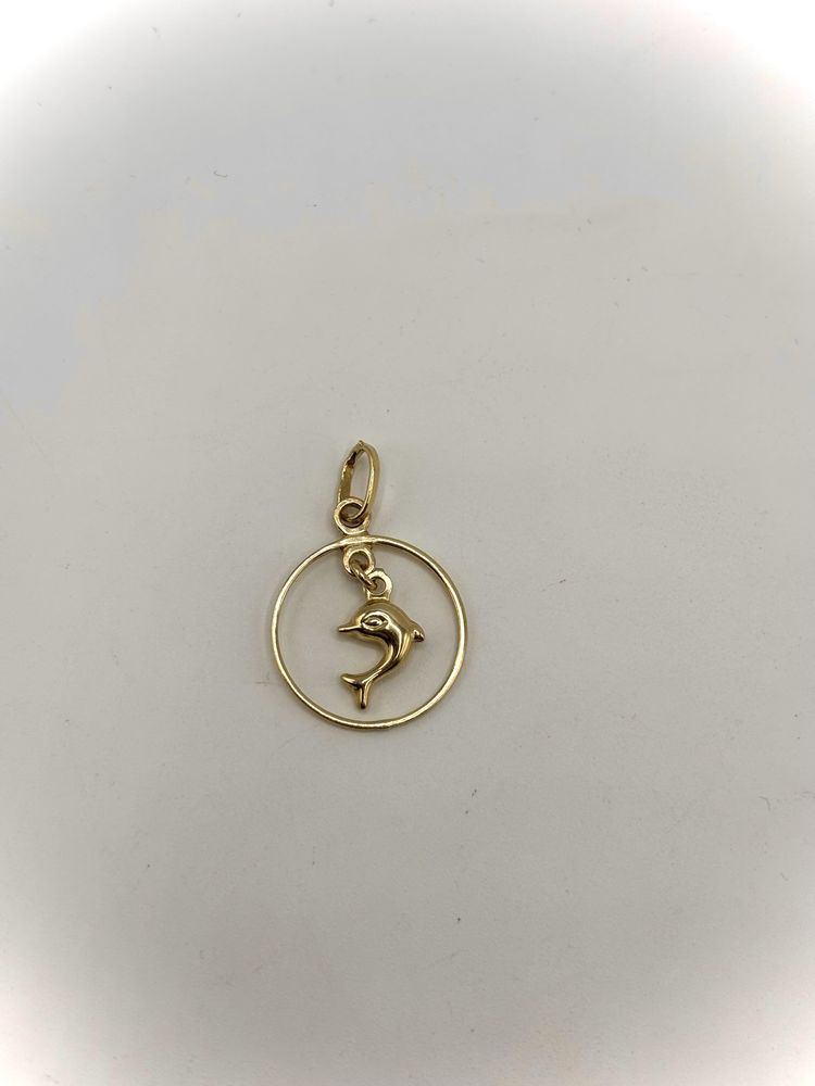 Złota Zawieszka delfin 14k