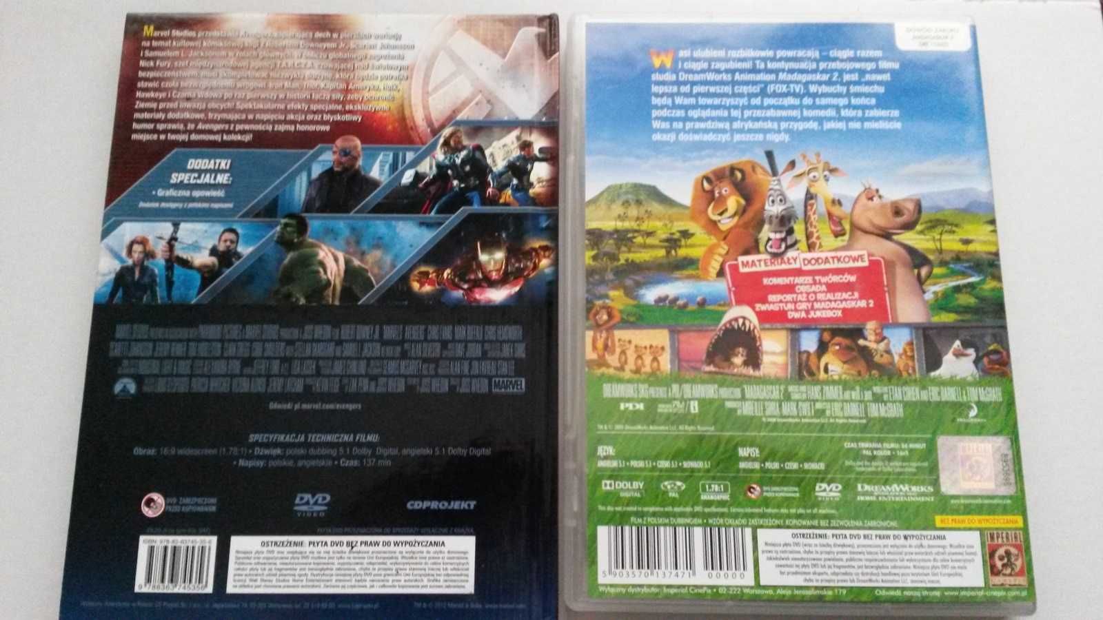 Film DVD bajka Avengers + Madagaskar 2