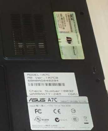 17" отличный ноутбук Asus A7c 2gb Radeon core 2 duo
