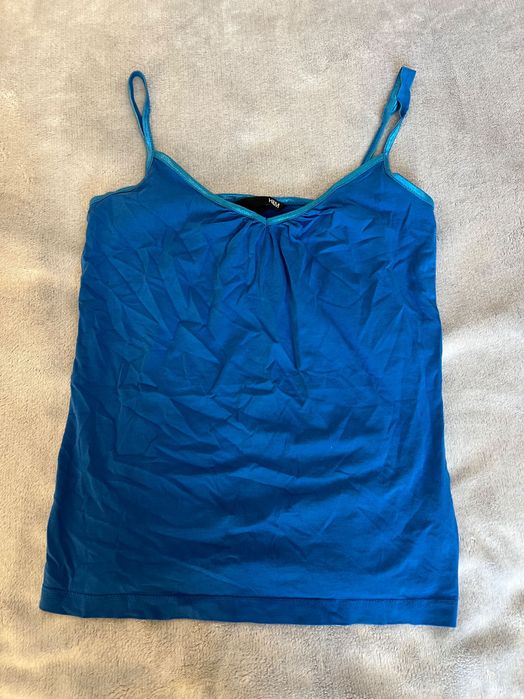 Bluzka / koszulka / top na ramiączkach niebieski | H&M