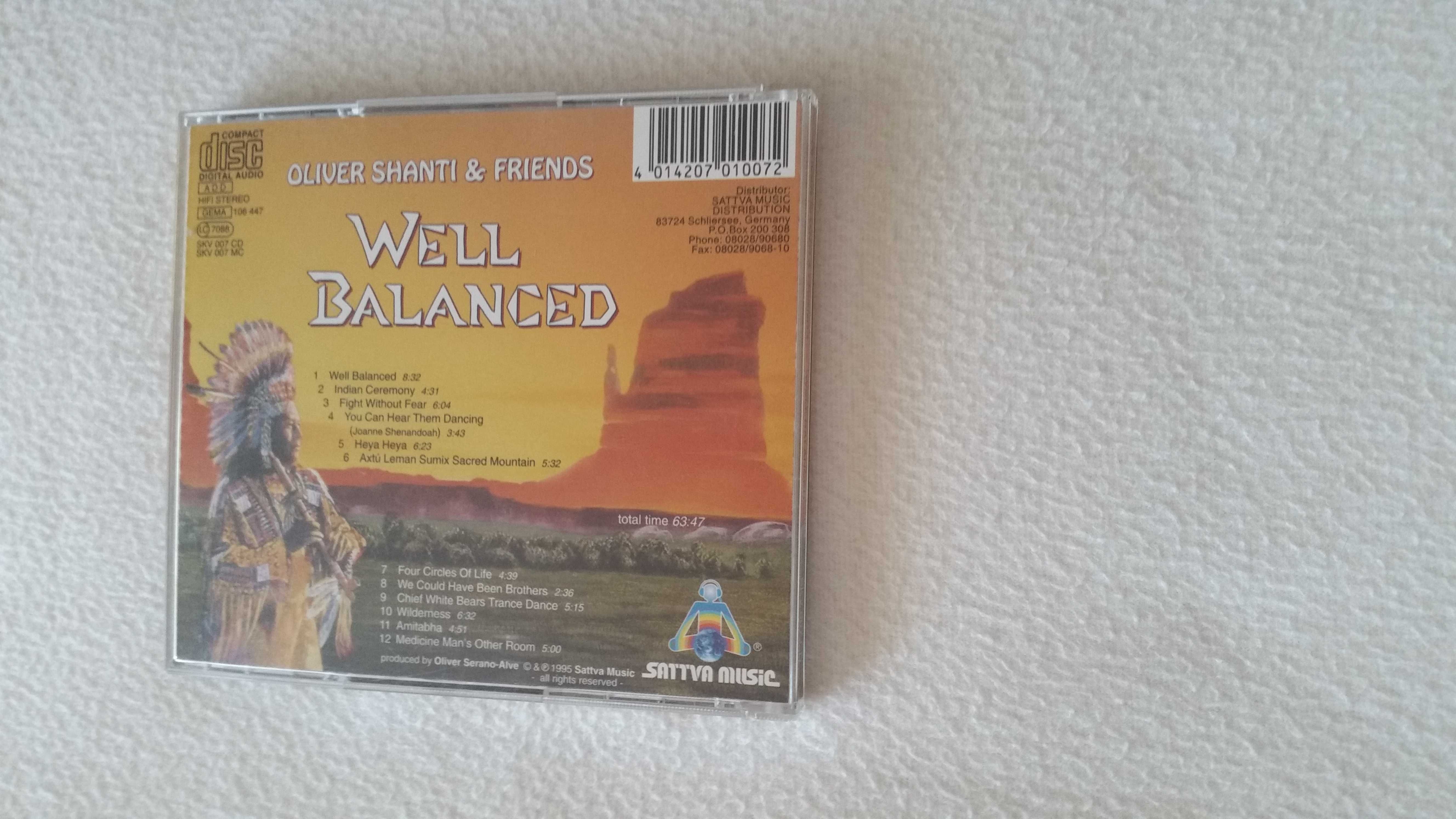 OLIVER SHANTI & FRIENDS - Well Balanced (1995 Sattva Music) CD