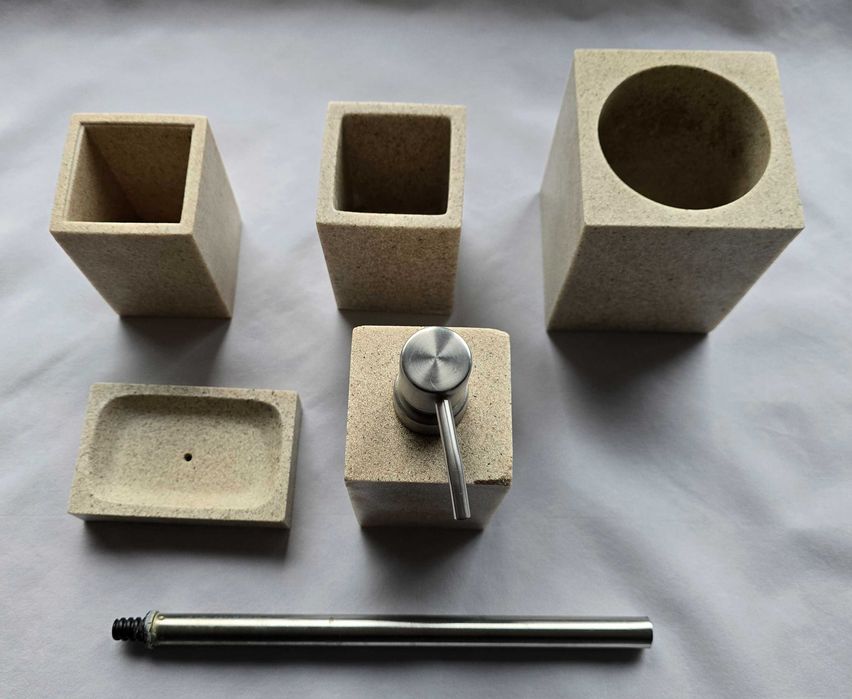 Zestaw łazienkowy kamienny