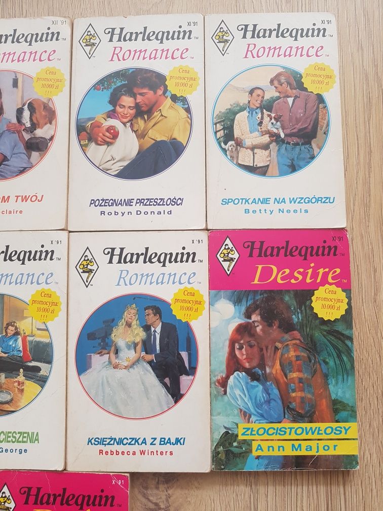 Harlequin Desire Romance Książki z lat 90-tych 9szt.