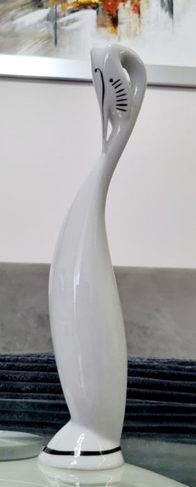 Sygnowana figurka Perkoz M. Naruszewicz Ćmielów 1957 r.