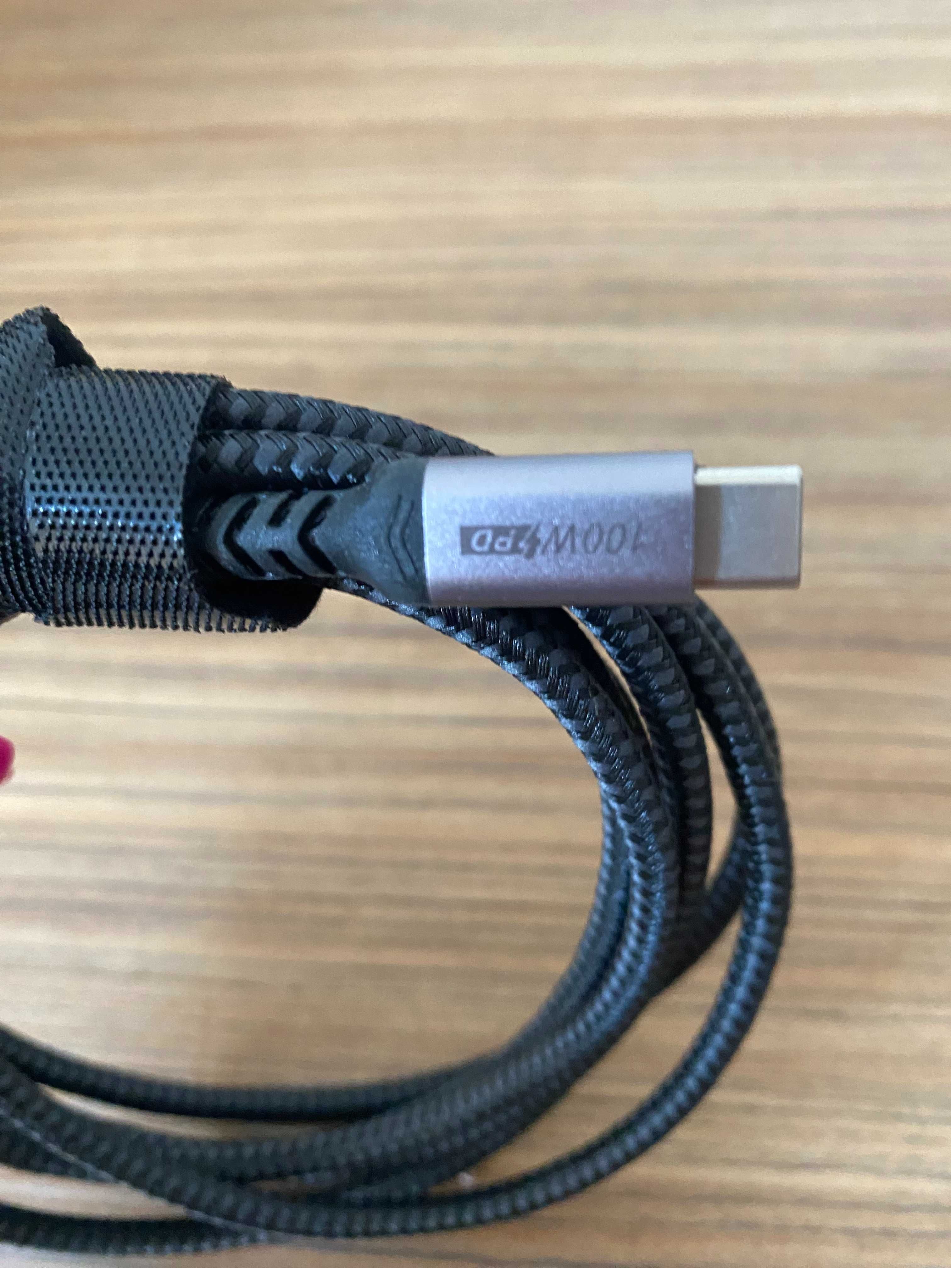 NOWY Kabel ładujący USB-C - USB-C / 2m - moc 100W