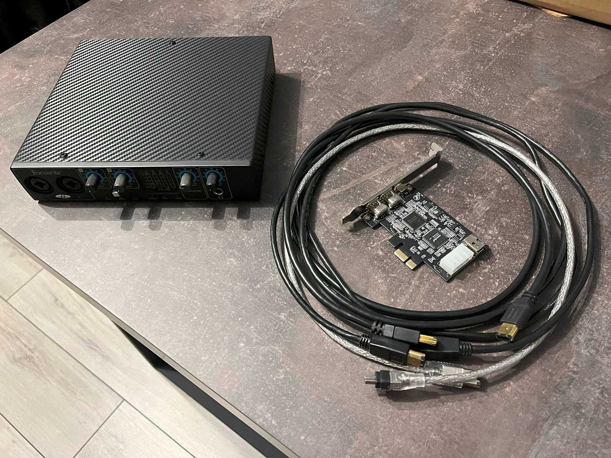 Interfejs audio Focusrite Saffire PRO 24 FireWire + karta PCIe + kable