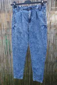 Diverse spodnie jeansowe marmurki paper bag jeans logowane modne 36/S