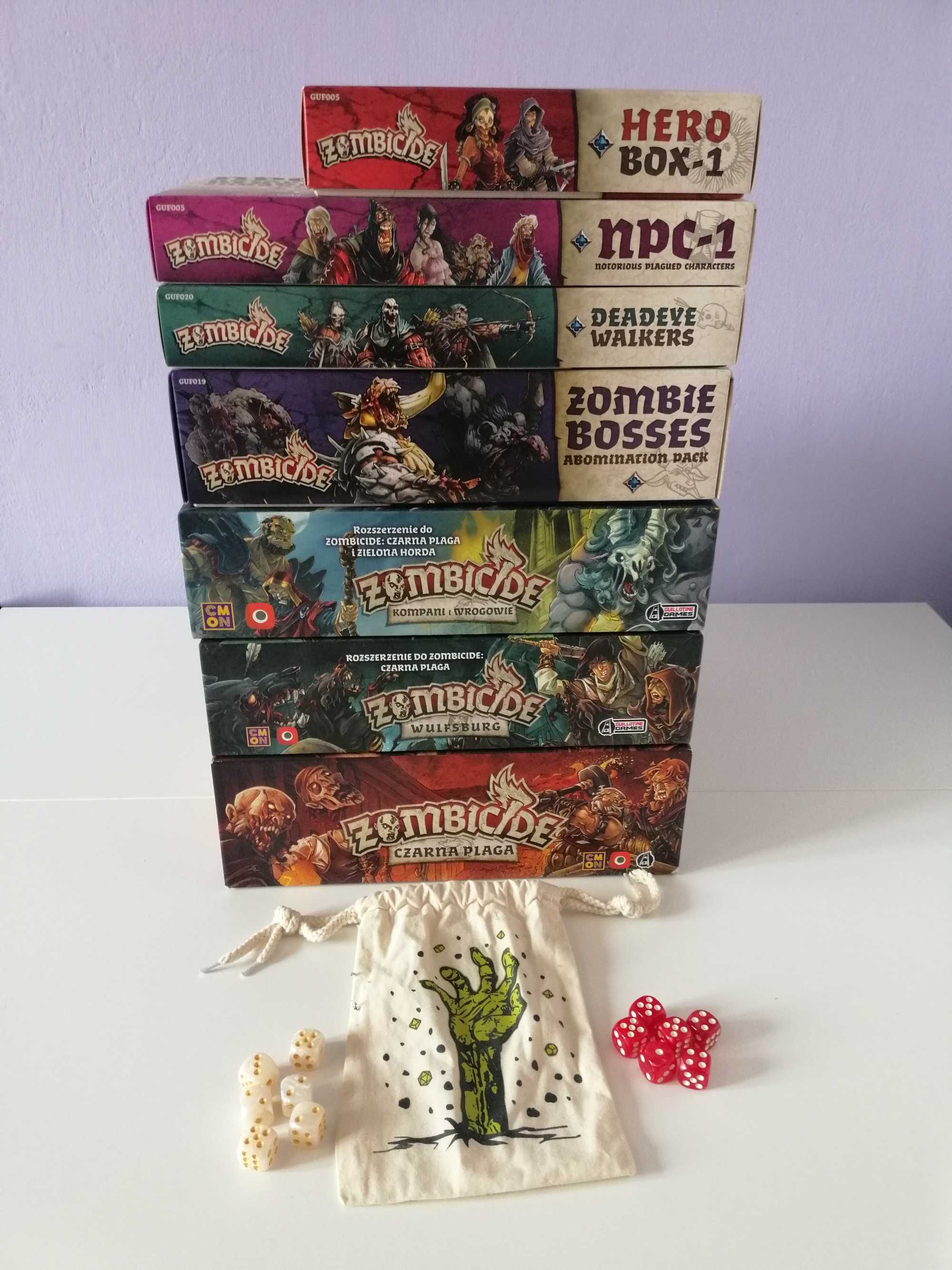 Zestaw Zombicide: Czarna Plaga + 6 dodatków + koszulki + 2 gratisy!
